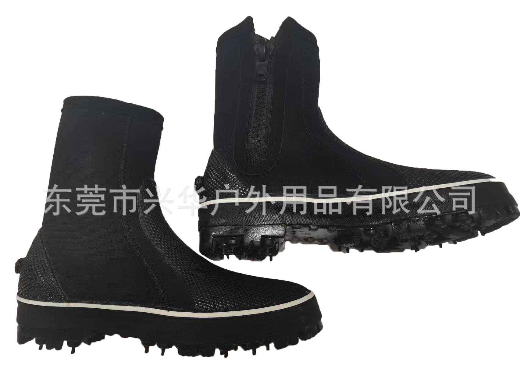 Factory direct black nail-bottom shoes diving shoes sulfur-added molded bottom sulfur-added shoes diving shoes anti-new in stock wear-resistant