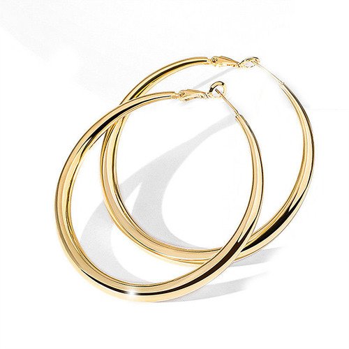 Minimalist High-End Round Hoop Earrings for Women, Super Versatile, Quality Polished Metal Hoop Earrings, Unique Design Earrings