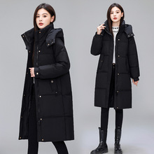正品反季20245新羽绒棉服女大码冬季中长款品牌加厚保暖棉衣外套