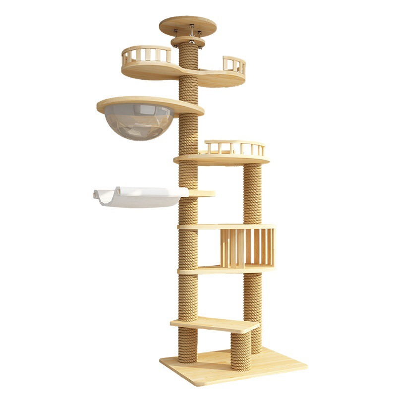 Gato escalada marco tongtianzhu fábrica PVC gato nido gato árbol integrado gato garra columna de juguete techo gato escalada marco de madera maciza