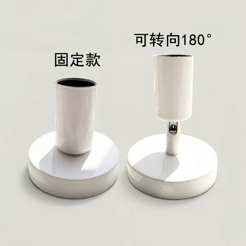 E27 de dirección de hierro forjado toma de lámpara girar 180 grados accesorios de lámparas e27 tornillo universal simple luz oscura fijación de lámpara