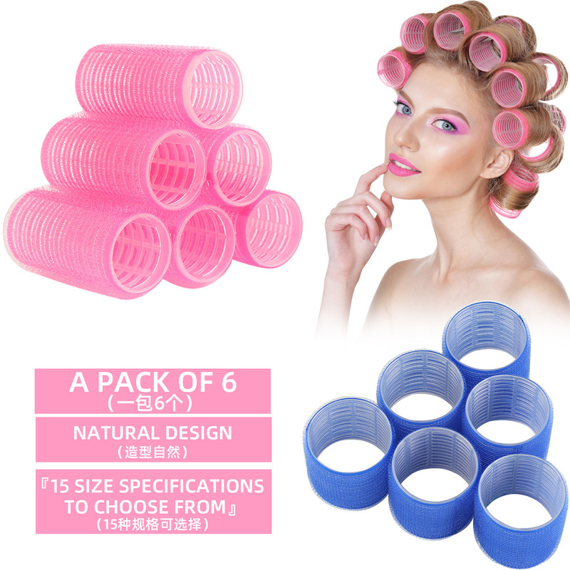 Velcro self-adhesive hair roll bangs roll fluffy hair root roll inner color nylon air curler hair curler wholesale