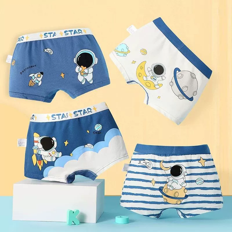 Нижнее белье для мальчиков, боксеры из чистого хлопка, детские хлопковые шорты-боксеры, мягкая пара для маленьких мальчиков