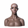 欧美玻璃钢假人模特道具双肩头模女深肤色非洲假发摄影拍照女头模|ms