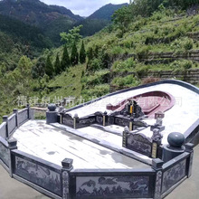 石雕大理石墓碑农村土葬花岗岩青石刻字石碑黑公墓家族墓陵园墓碑