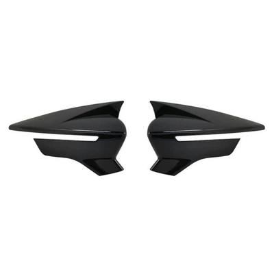 Suitable for 13 Models of Seat Leon Horn-Shaped Rearview Mirror Shell, Seat Leon Carbon Fiber Rearview Mirror Cover Decoration (Other Automotive Exterior Supplies) - glossy-black