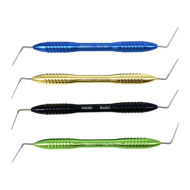 Instrumentos dentales, juego de herramientas de restauración estética de resina oral, moldeador, rellenador, recortador de doble punta, protector de encías