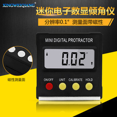 Mini electronic digital display inclinometer black with magnetic balancer angle gauge level meter inclinometer box measuring instrument
