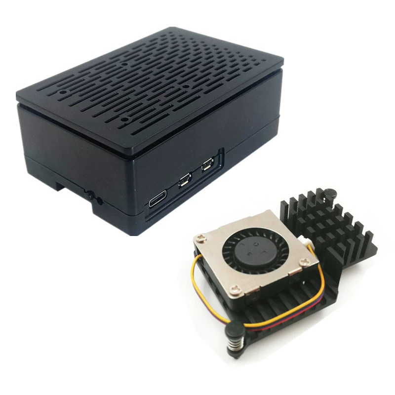 Корпус для Raspberry Pi 5-го поколения с поддержкой установки 3,5-дюймового сенсорного экрана и совместимый с официальной крышкой радиаторного вентилятора
