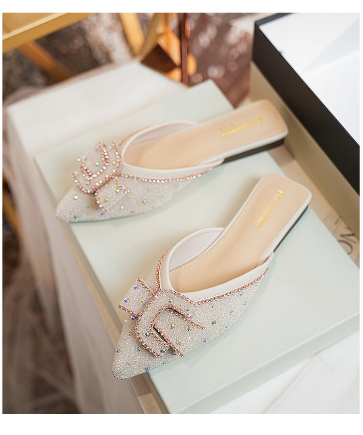 2023 spring and summer new outerwear all-match net red low-heeled sandals pointed toe Muller drag_voghion.com