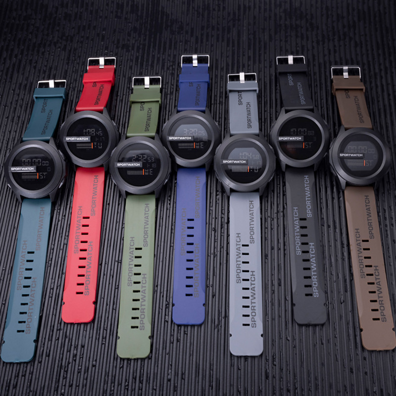 Reloj electrónico multifuncional de los hombres de la venta caliente reloj deportivo luminoso impermeable reloj de moda estudiante de secundaria