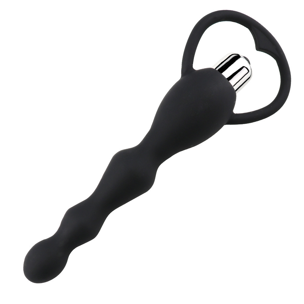 Silicone Vibrating Anal Beads, Pink Body-Safe Plug Toy for Adults — detail image 8