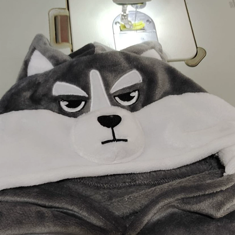 Не забудьте полюбить мультяшный дом Хаски Мужская шаль-накидка одеяло с кондиционером ленивое одеяло утолщенное фланелевое одеяло