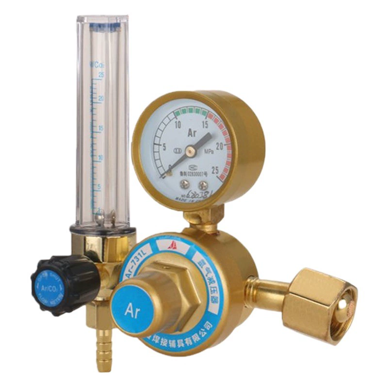 Оптовая Продажа с фабрики Редуктор Давления Аргона YQAr-731L регулятор давления клапан сброса давления Манометр двухтрубный клапан сброса давления Манометр
