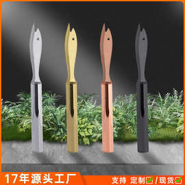 不锈钢黄油刀奶酪芝士刀牛油面包果酱刀带齿电镀烘焙刮刀披萨刀