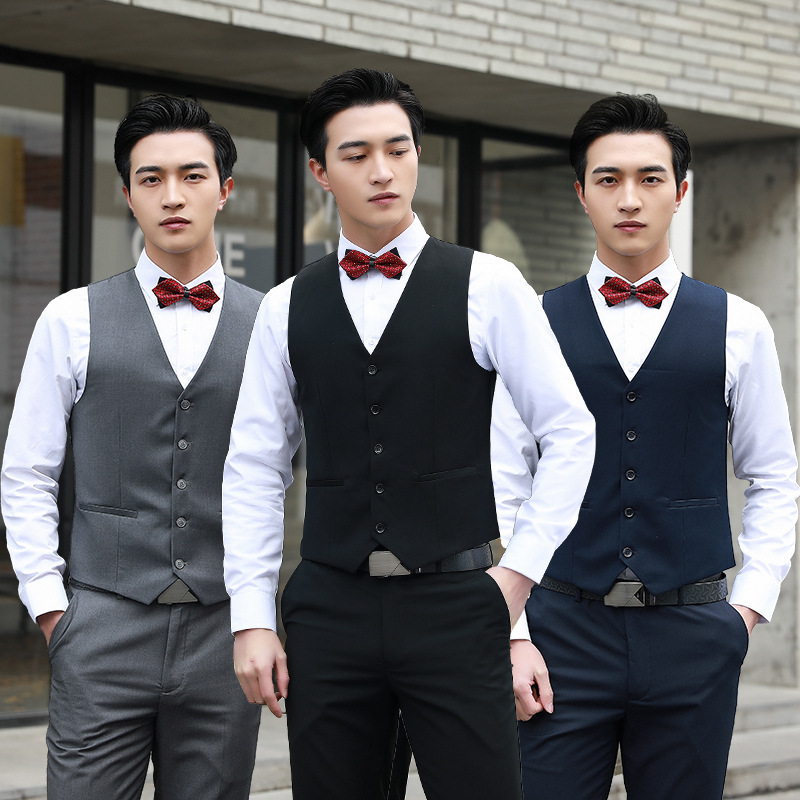 Men's suit vest shirt workwear vest best man clothing bridegroom wedding dress Group suit suit casual plus size