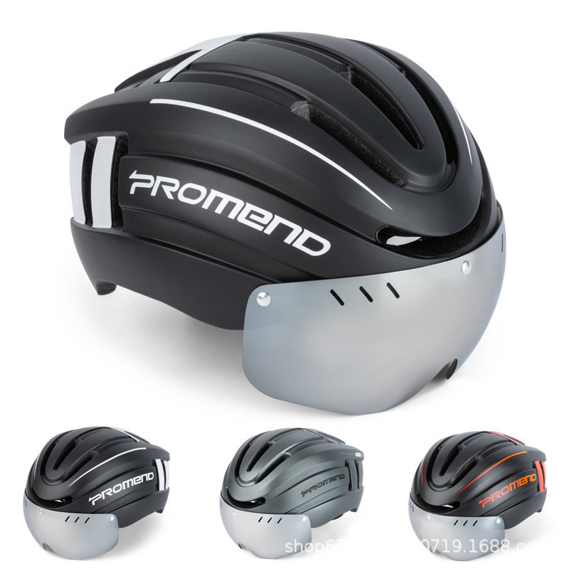 Creativo con luz de advertencia Promend succión magnética gafas casco H15USB recargable mountain bike Riding equipo