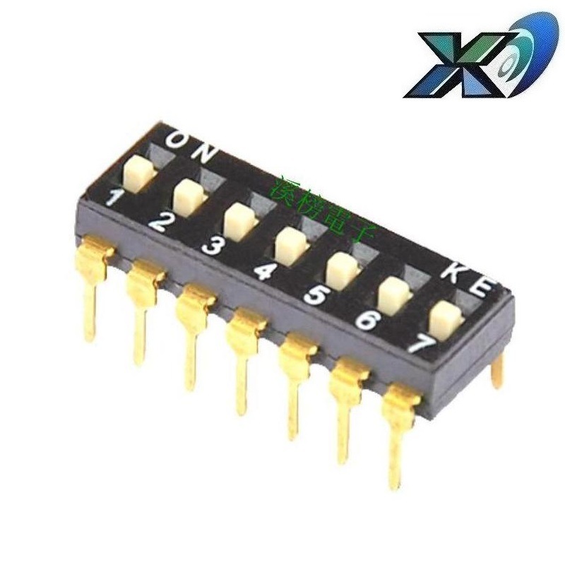 7位琴键微动开关  镀金拨动开关7位  七位拨码开关  七位拨动开关