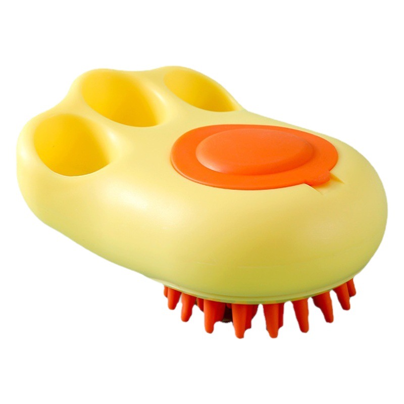 Cepillo de baño para mascotas gato garra masaje peine silicona suave cepillo de cabeza multifuncional gato peine de limpieza suministros para gatos