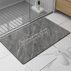 Diatom mud soft mat marble stain-resistant bathroom absorbent floor mat bathroom door non-slip floor mat kitchen carpet