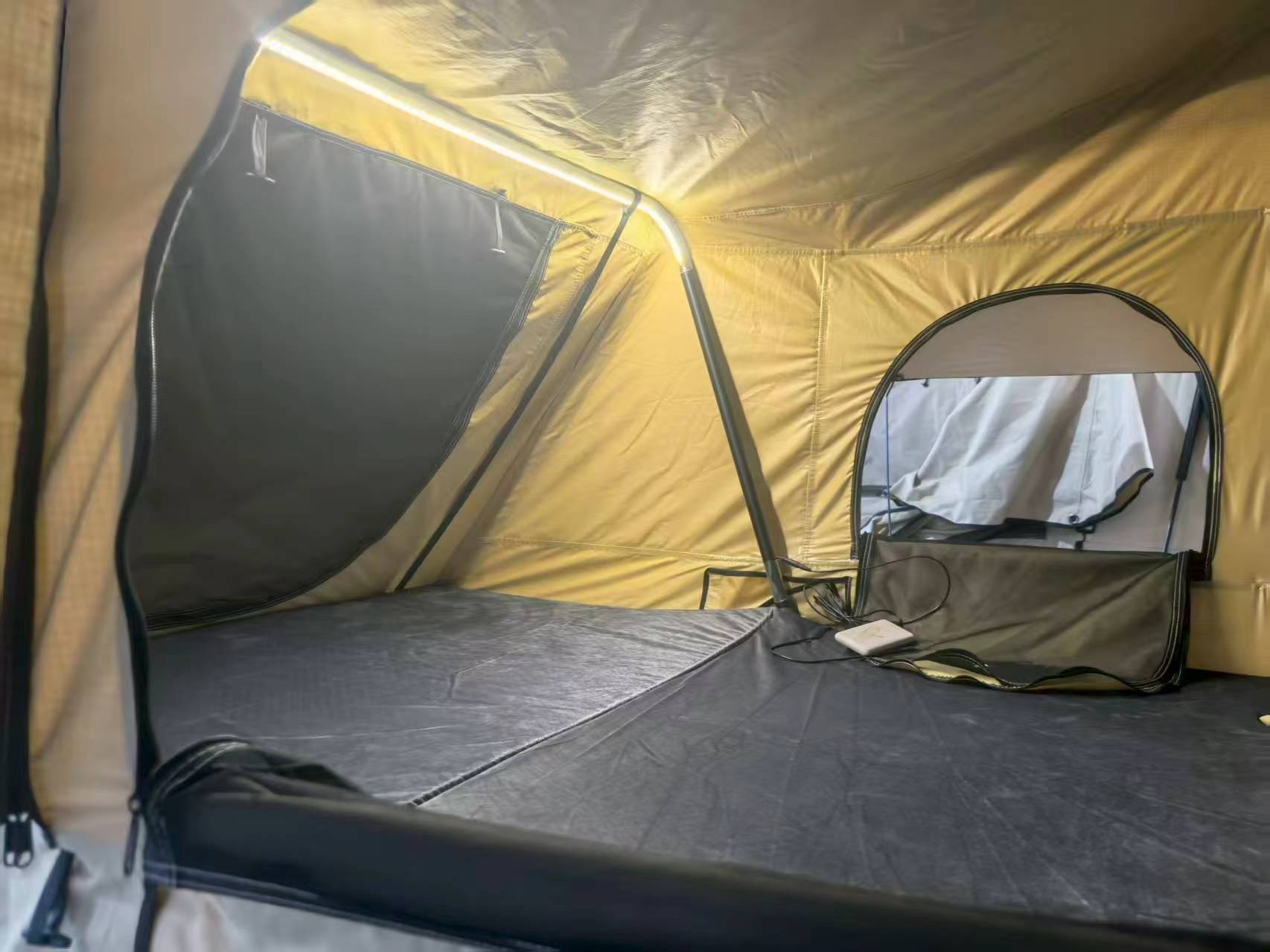 Car Roof Tent Bed, Fully Automatic, for Self-Driving Tours, Hard-Top, Outdoor Skylight, In-Car Folding Tent, for Self-Driving Trips