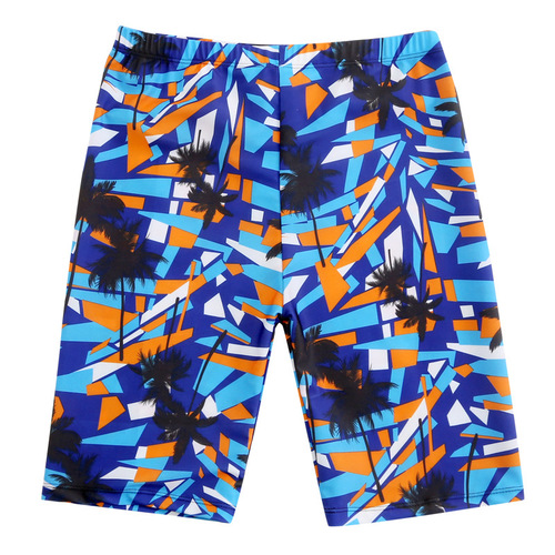 Nylon  New Men's Swim Trunks Beach Shorts Long Leg Five-Pocket Pants Anti-Embarrassment Fat and Large Quick-Drying Swim Trunks