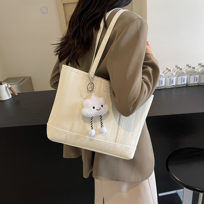 大容量通勤バッグ女性のための 2025 新しいファッション韓国トートバッグプレミアム外国スタイルショルダーバッグ|undefined
