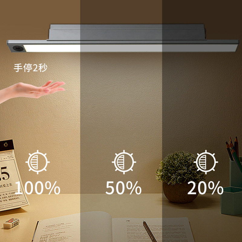 Eye-protection Reading Desk Lamp with LED Hand-Sweep Sensing, Rotatable Base, Direct Plug-in, Study-Specific Desk, Ceiling-Mounted Wall Lamp