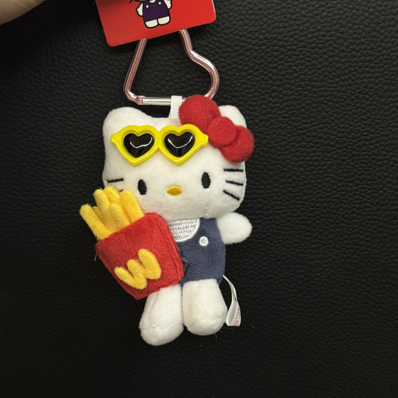 日本 50 周年記念パープルヘッドフォンハローキティバッグペンダントぬいぐるみ kt 猫人形キーホルダーバッグペンダント|undefined