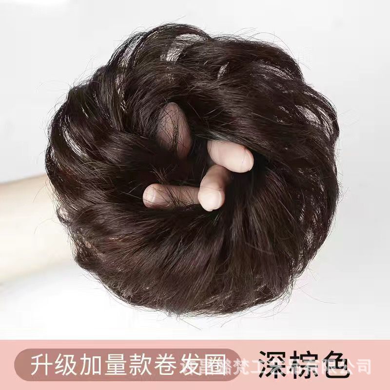 假发女鸡毛抓夹丸子头鸡毛毽子头呆毛甜辣美女发夹一体式抓夹发包|undefined