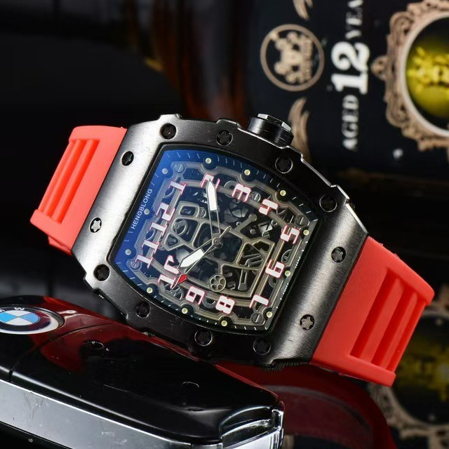 Manufacturers supply new hollow non-mechanical pointer single calendar unisex quartz watch barrel watch in stock