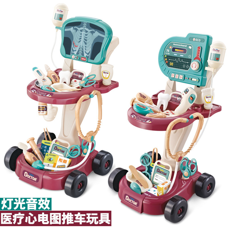 Casa de juegos transfronteriza nuevos niños y niñas niños médico jugar juguete enfermera inyección niños Clínica Médica