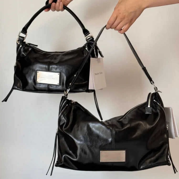 Factory Wholesale Korean Niche Matin Kim Side Zipper Commuter Dumpling Bag Cross-Border Single Shoulder Underarm Crossbody Bag