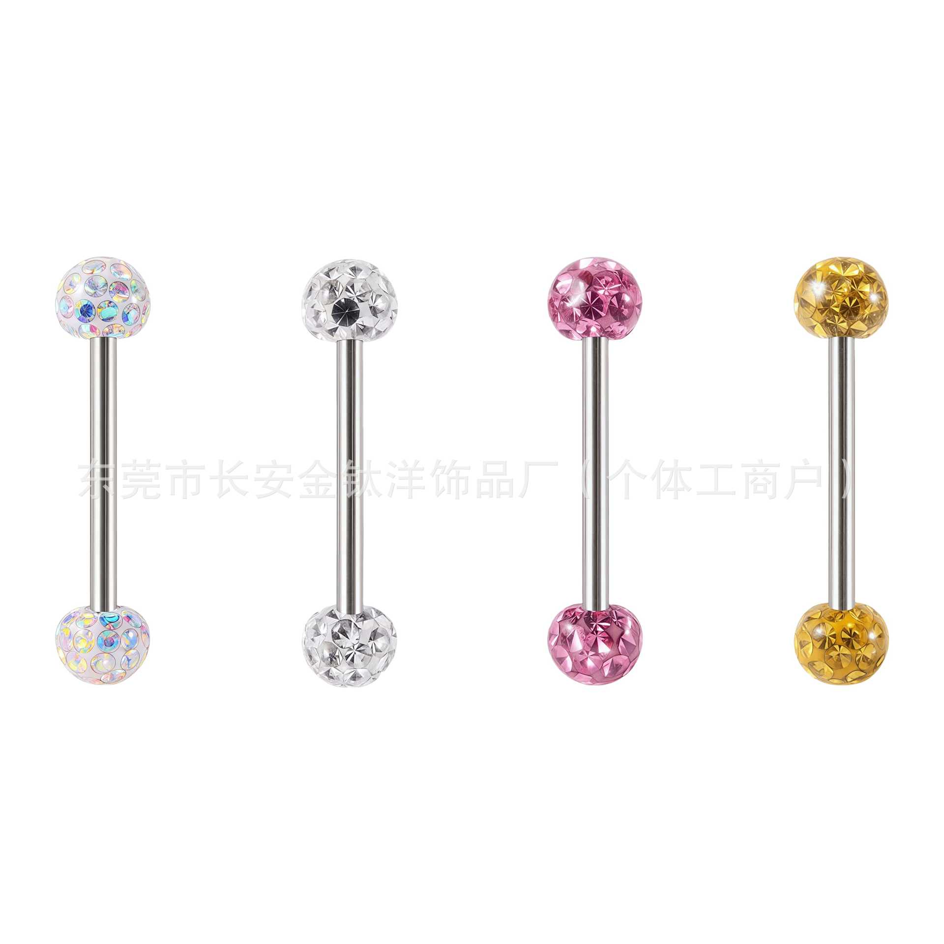 Pointed titanium steel lip stud product view