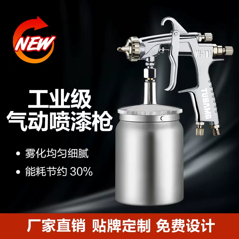 厂家直销W-101高雾化省漆气动喷枪汽车面漆家具油漆喷漆枪