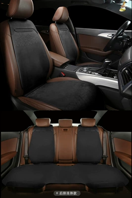 Wool pad — New high-end car seat cushion for - black-five-seater-rear-one-piece-without-headrest