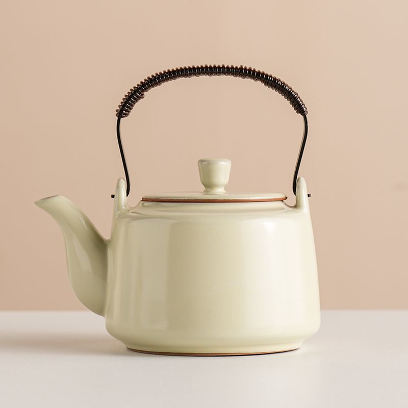 Nuevo tipo de horno Ru cerámica de alta capacidad tetera de té de alta calidad, tetera de té de kung fu separable y filtrada, tetera de té retro Liang