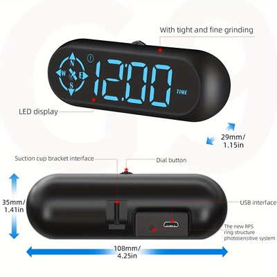 GPS Multifunctional Compass, Time, Vehicle HUD