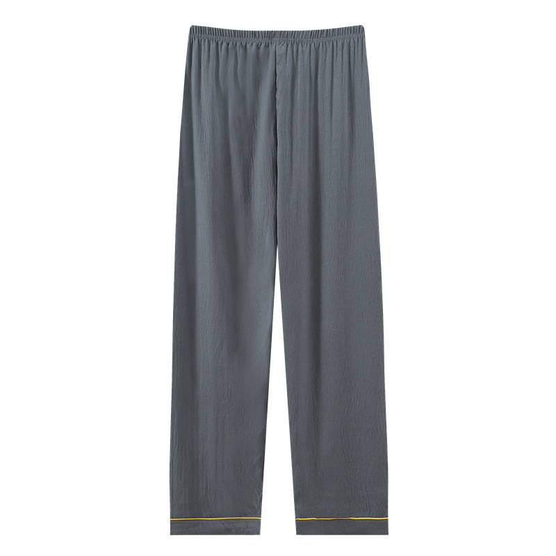 2025 otoño de algodón de punto cardigan con solapa mangas largas pantalones largos pijamas para hombres ropa casera casual simple de mediana edad al por mayor