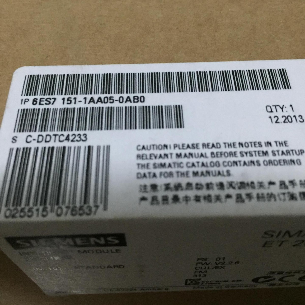 �¹�ԭװ6ES7 151-1AA05-0AB0 SIEMENS������6ES7151-1AAO5-OABO