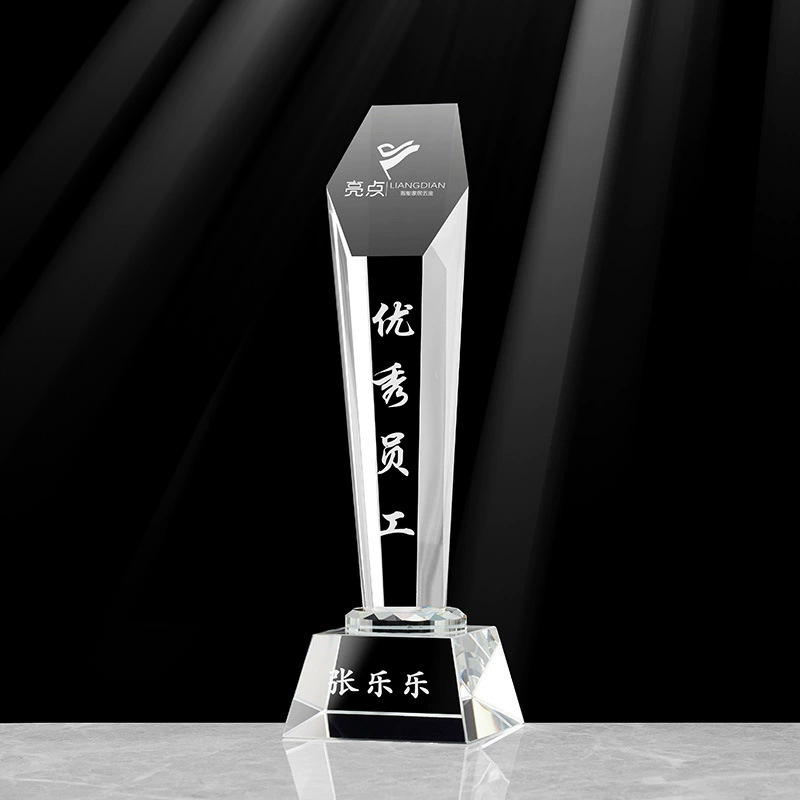 Trofeo de cristal de graduación creativo excelente personal de honor escuela de baloncesto infantil medalla de grabación personalizada