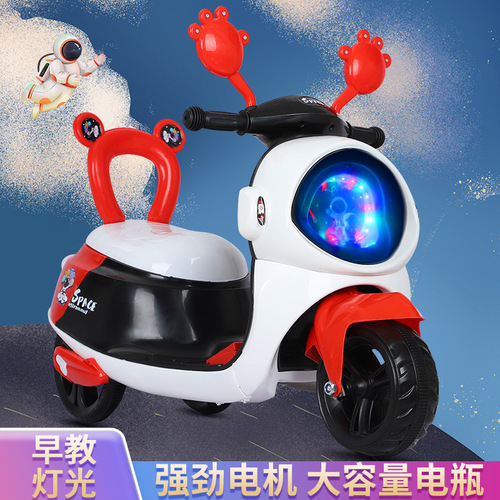 Cartoon electric motorcycle children's electric car can sit on people rechargeable tricycle baby boy girl child motorcycle