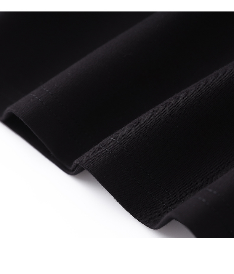 Bộ áo cổ tròn đính cườm phối tay bèo + quần short nữ mùa hè — Màu đen chi tiết 17