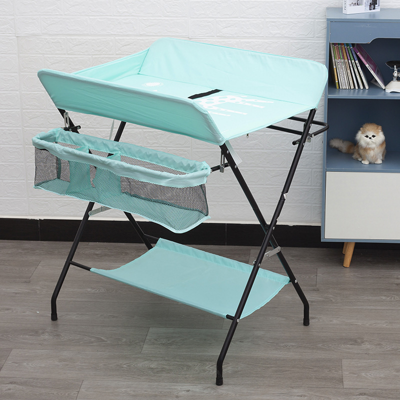Cuna de bebé plegable multifuncional cambio de ropa de bebé cambio de pañales mesa de enfermería bebé recién nacido masaje mesa táctil