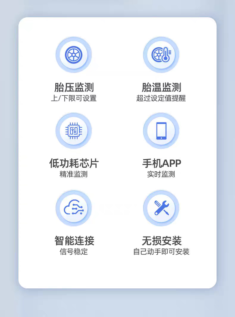 High-Precision Tire Pressure Monitor, External Type, Suitable for 234 Wheels, Bluetooth Wireless App Display, Automotive Supplies, Tpms External Type