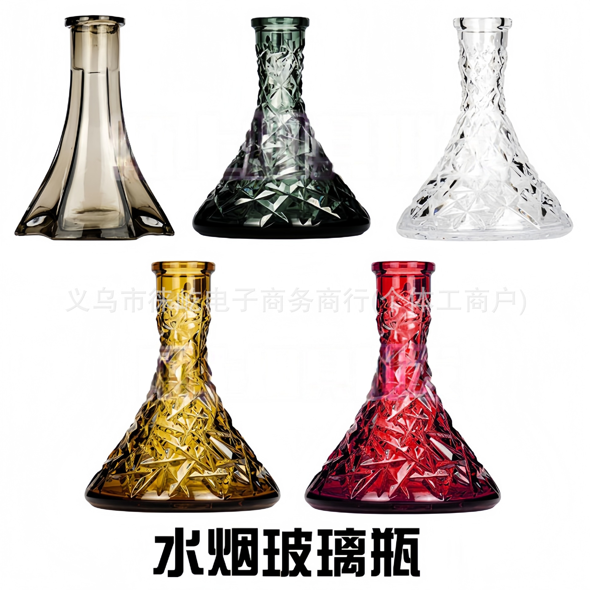Arabian Hookah Accessories Cross-Border Glass Bottle Mouthpiece Water Bottle Smoking Equipment Hookah Wholesale Manufacturer Direct Sales