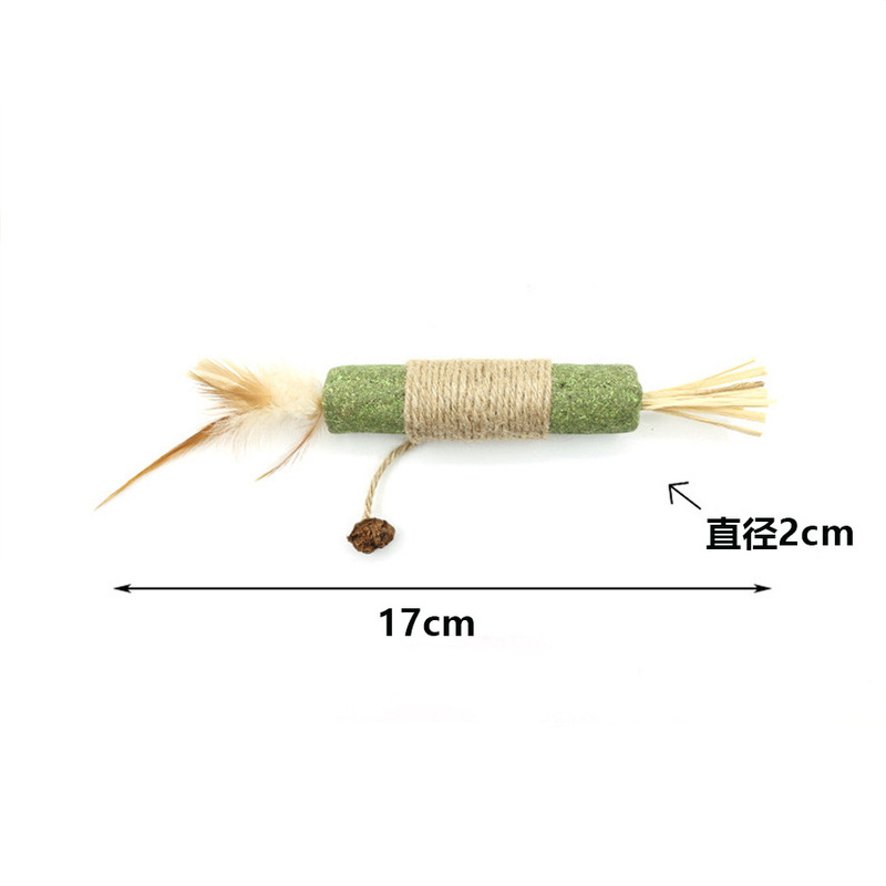 特大キャットミントスティック 猫のおもちゃ 自分で楽しんで退屈を和らげる 噛みつきにくい猫用木製ミントボール 面白い猫スティック 猫の歯が生えるスティック|undefined