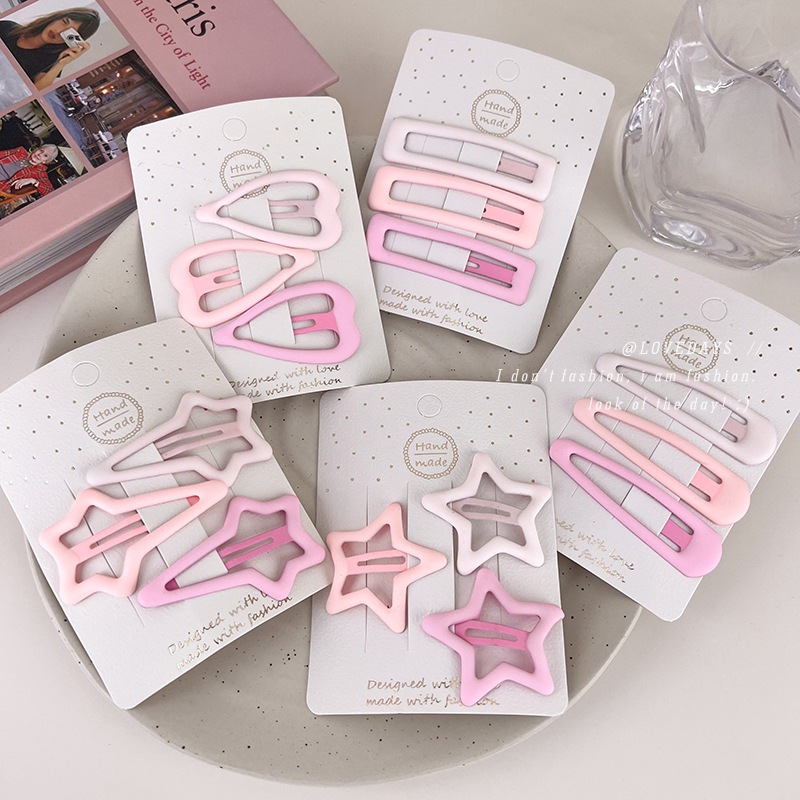 Pink gradient star children's hair clip...