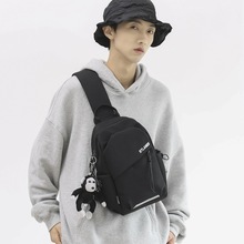 斜挎包男士高级感小众百搭大容量胸包学生简约ins潮牌运动单肩-