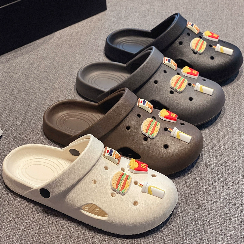 Пещерная обувь медсестра лето 2024 новый дышащий открытый пляж на открытом воздухе мультфильм милые Баотоу холодные тапочки